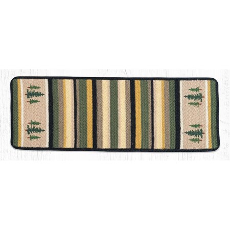 Palacedesigns 13 x 36 in. V-116 Tall Runner Timbers Oblong Printed Table Rug PA3368775